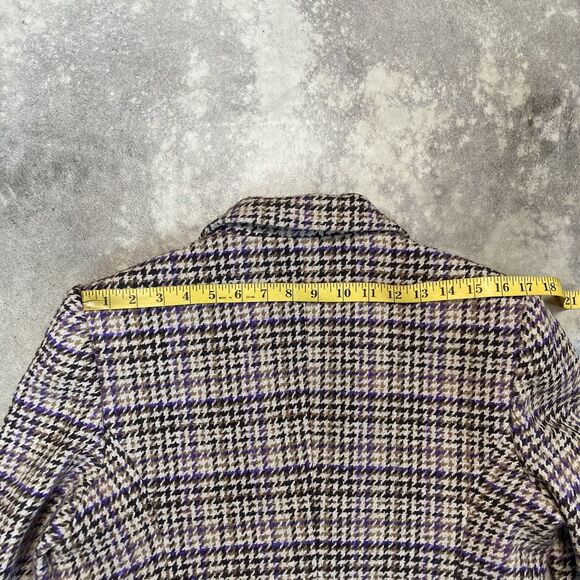 L'Agence Revolve Blazer‎ Womens 10 Chamberlain Houndstooth Jacket Tan Multicolor - Picture 3 of 9